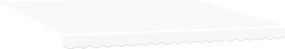 vidaXL Behúzható napellenző Fehér 450 × 300 cm Poliészter és acél