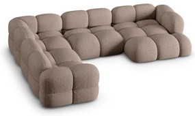 Barna sarokkanapé (bal oldali-U alakú) Loretto – Cosmopolitan Design