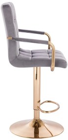 HC1015WP Grafit modern velúr szék arany lábbal