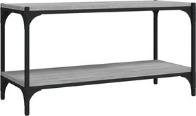 vidaXL szürke sonoma színű szerelt fa és acél TV-szekrény 80x33x41 cm