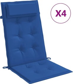 vidaXL 6 db királykék oxford szövet magas háttámlájú székpárna