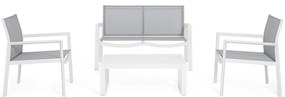 Fehér alumínium négyszemélyes kerti lounge szett Kallen – Bizzotto