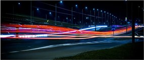 Éjszakai város képe (120x50 cm)