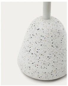 Fehér-natúr színű kerek dohányzóasztal akácfa asztallappal ø 55 cm Saura – Kave Home