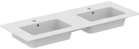Dupla mosdó Ideal Standard Tempo 121x45 cm fehér színben fényes felülettel két nyílás a csaptelep számára E053401
