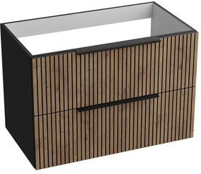 LaVita Oklahoma szekrény 80.5x46x54.2 cm Függesztett, mosdó alatti fekete 5900378334071