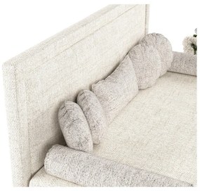 Krémszínű kárpitozott egyszemélyes ágy 80x200 cm Scala – Maison de Rêve