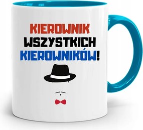 Kék Bögre Vezetőnek Ajándék Nyomtatott Fényképpel