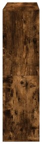 füstös tölgy színű térelválasztó könyvszekrény 100x33x115 cm