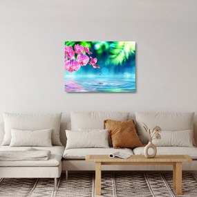 Kép - Orchidea (üvegen) (70x50 cm)