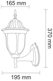 Kültéri fali lámpa FLORENCJA 1xE27/20W/230V IP43