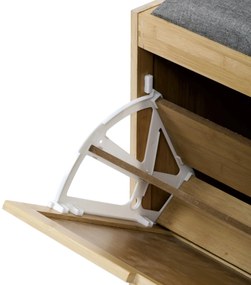 Autronic DR-N1014 GREY2 cipőtartó zsámollyal, 60 x 51 x 29 cm