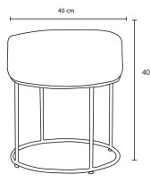 Puff RELO Ø 40 cm sötétbarna
