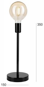 Asztali lámpa ASTRID 1xE27/60W/230V fényes fekete
