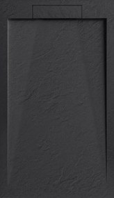 AREZZO design STONE pala hatású öntött márvány zuhanytálca, 120x90 cm-es, fekete (2 doboz)