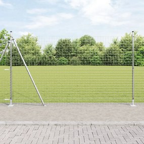 Kerítéselemek 52 db-os készlet Horganyzott acél 3.2 x 3.2 x 88.5 cm