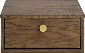 Sötét natúr színű éjjeliszekrény tölgyfa dekorral Monfort – Actona