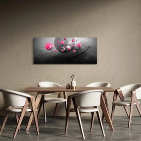 Rózsaszín absztrakt gömbök képe (120x50 cm)