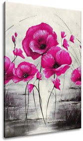Gario Kézzel festett kép Rózsaszín pipacsok Méret: 70 x 100 cm