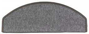 10 db sötétszürke, félkör alakú, nagy lépcsőszőnyeg 65 x 24 x 4 cm