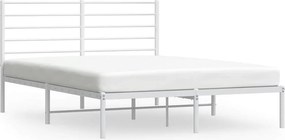 vidaXL fehér fém ágykeret fejtámlával 120x190 cm