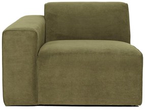 Sting zöld kordbársony kanapé modul, bal oldali - Scandic