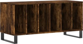 vidaXL füstös tölgy színű szerelt fa hanglemezszekrény 100x38x48 cm