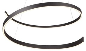 Fekete LED függőlámpa hangvezérléssel-mobil alkalmazás vezérléssel, fém búrával ø 75 cm Cinardi – CINQUE