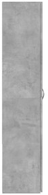 betonszürke szerelt fa irattartó szekrény 60 x 32 x 153 cm
