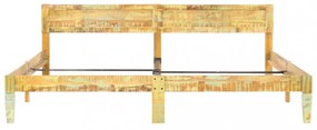 tömör újrahasznosított fa ágykeret 200 x 200 cm