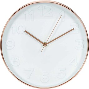 Kerek lógó óra Rotin réz fehér arany