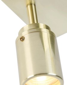 Modern fürdőszoba spotlámpa sárgaréz négyzet alakú 2-lámpás IP44 - Ducha