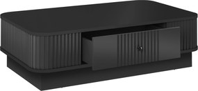 Vesper dohányzóasztal 103x60 cm fiókkal, lábazaton - fekete / fekete fogantyú