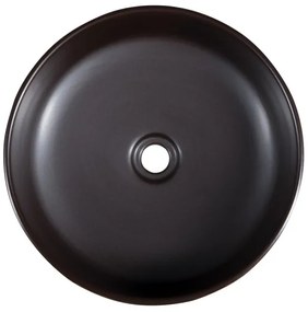 Sapho - PRIORI pultfelületre helyezhető mosdó, Ø 41 cm, barna/kék