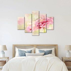 Kép - rózsaszín virág, akvarell (150x105 cm)