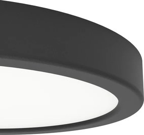 Eglo 901325 - FUEVA LED fürdőszobai mennyezeti lámpatest, 11,5 W, 230 V, átm. 21,1 cm, IP44, fekete