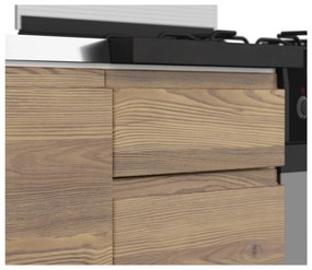 Konyhabútor 240 cm Junona Line (fényes vanília + fehér). 1098517
