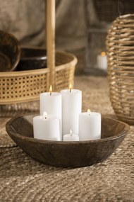 IB Laursen WHITE fehér tömbgyertya 6cm