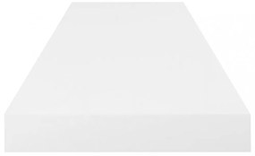 2 db magasfényű fehér MDF lebegő fali polc 80 x 23,5 x 3,8 cm