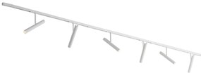 Modern sínrendszer fehér színben, 6 fehér spotlámpával, 1 fázisú - Slimline Avery