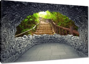 Vászonkép 60x40 Lépcsők az erdőbe