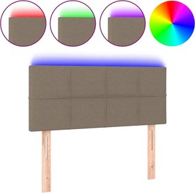 vidaXL tópszínű szövet LED-es fejtámla 80 x 5 x 78/88 cm