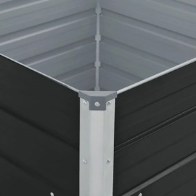 antracitszürke horganyzott acél kerti magaságyás 100x100x45 cm