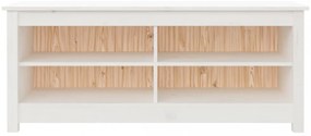 fehér tömör fenyőfa cipőtároló pad 110 x 38 x 45,5 cm
