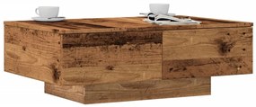 Antik fa színű szerelt fa dohányzóasztal 90 x 60 x 31 cm