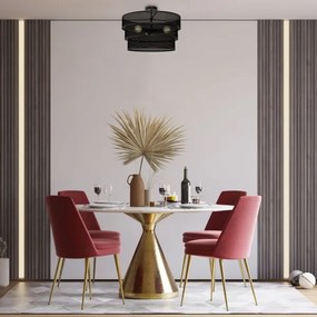 Csillár GLUM 3xE27/60W/230V fekete