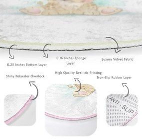 Fehér gyerek szőnyeg ø 120 cm Comfort – Mila Home