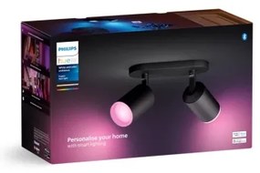 Philips Hue FUGATO 2xGU10/4,2W RGBW LED dimm. spotlámpa fekete