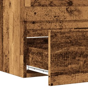 antik fa színű szerelt fa fürdőszobaszekrény 60 x 38,5 x 45 cm