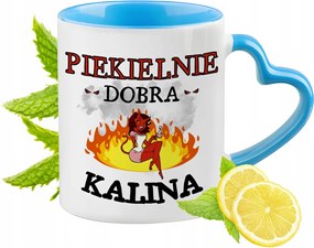 Karolina Kék Bögre Szív Alakú Füllel Kávé Ajándék